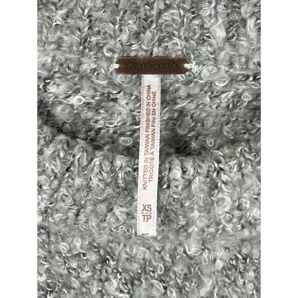 Free People BFF Cocoon Dip Dye Ombre Oversized Boucle Knit Crewneck Sweater XS - Picture 6 of 12